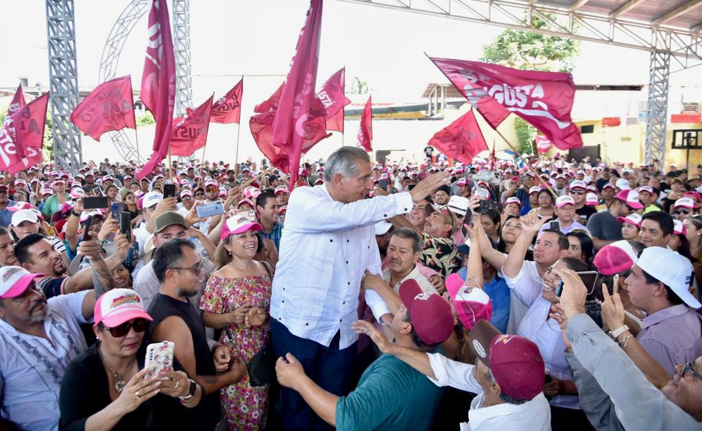 Afirma Adán Augusto López Hernández que todas las encuestas coinciden en que saldrá triunfador en la encuesta rumbo a la Coordinación Nacional para la Defensa de la Cuarta Transformación