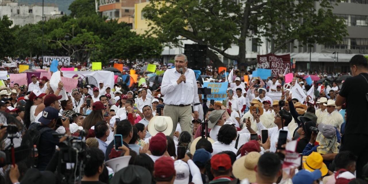 “¡Este arroz ya se coció…!”, asegura Adán Augusto López Hernández ante más de 50 mil chiapanecos